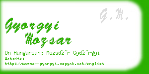 gyorgyi mozsar business card